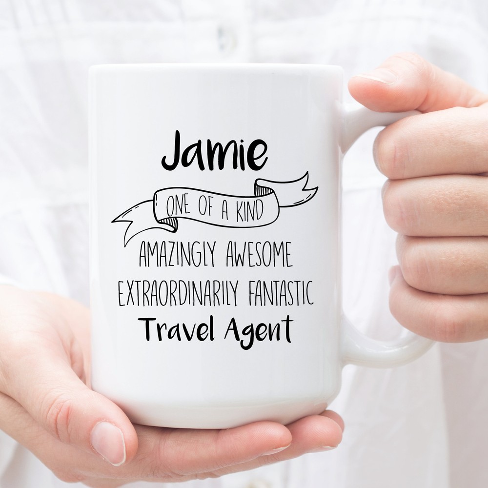 Personalized Coffee Mug For Travel Agent Custom Gifts For Travel Agent Perfect