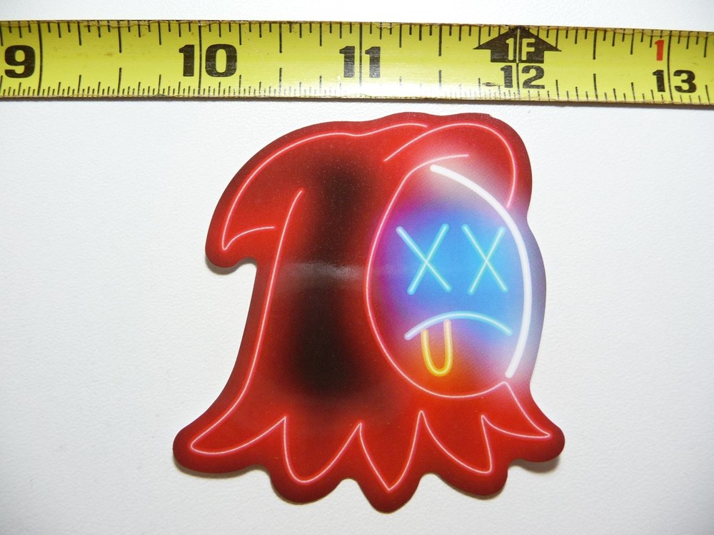 DRUNK GOBLIN GHOST STICKER DECAL NEON STYLE FUN PLAYFUL COLORFUL
