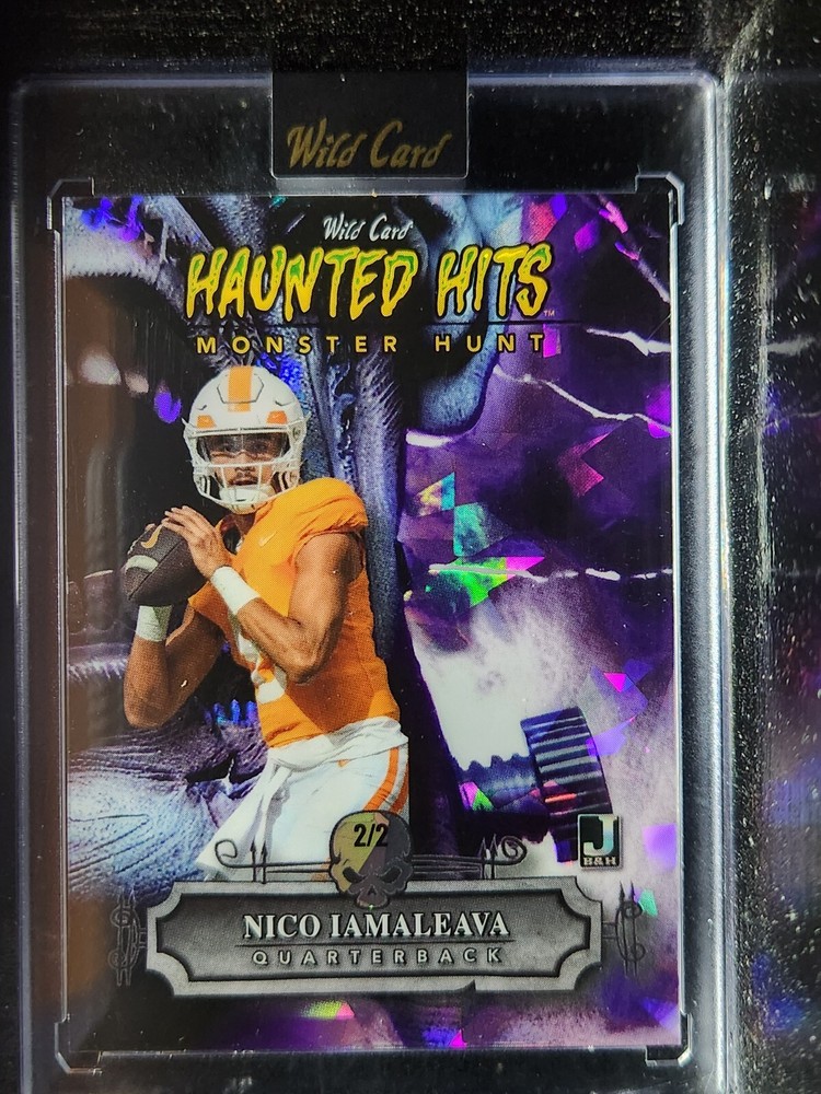 Nico Iamaleava 2024 Wildcard Haunted Hits #HHF-DG JM&H Cracked Ice /2