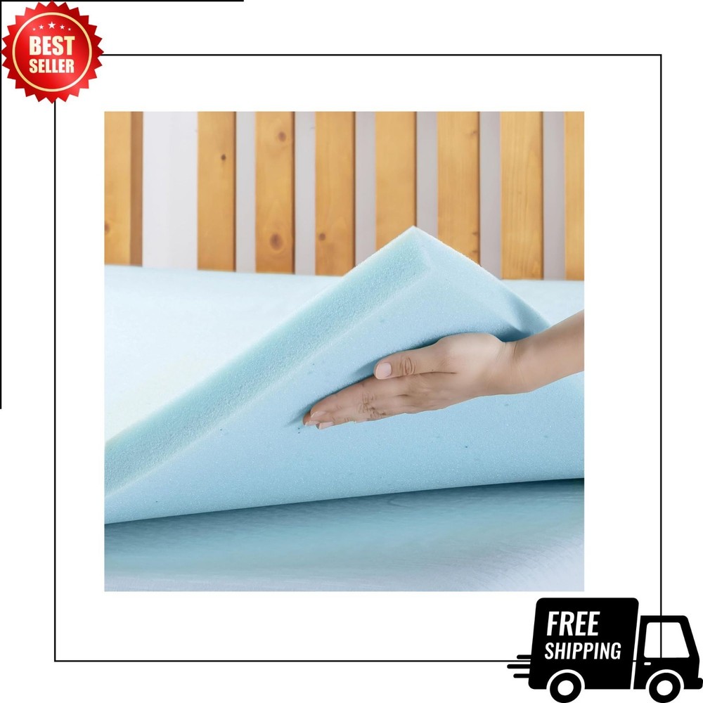 Best Price Mattress 1.5 Inch Ventilated Memory Foam Mattress Topper, Cooling