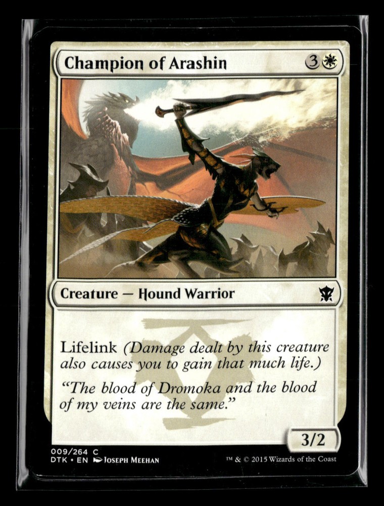 Champion of Arashin MTG White Card #9 Magic the Gathering DTK Dragons of Tarkir  