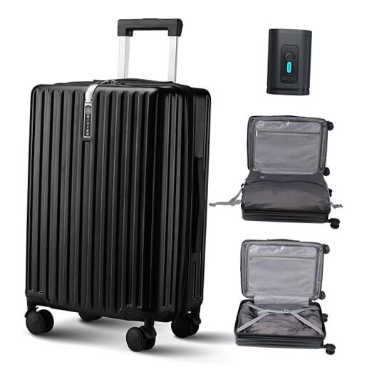 Airback Carry On Luggage Expandable With Vacuum Compression And Pump, Airline