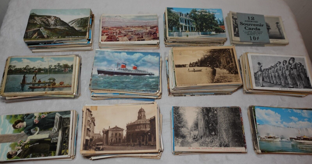 Postcard Lot Huge Collection 1,000+ Places Locations 1905-1972 Antique Vintage