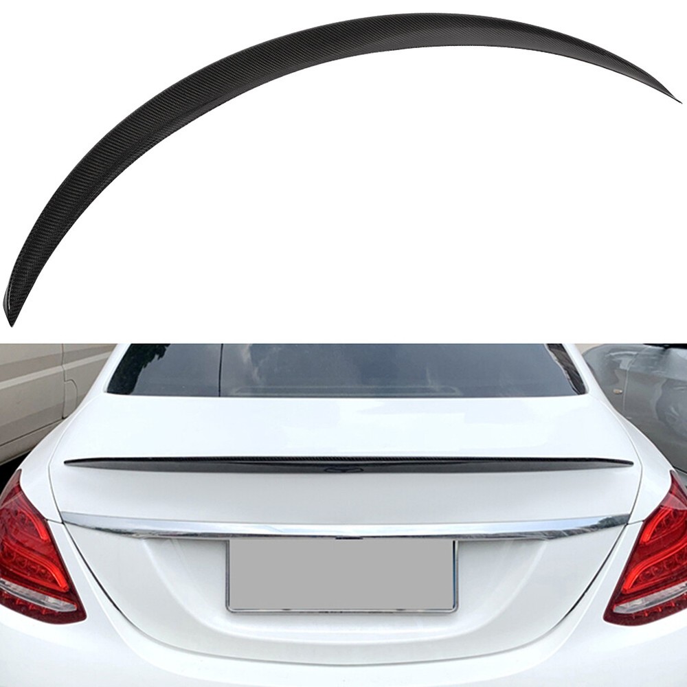 AMG Style Glossy Carbon Fiber Trunk Spoiler for 2015-2021 Mercedes Sedan  