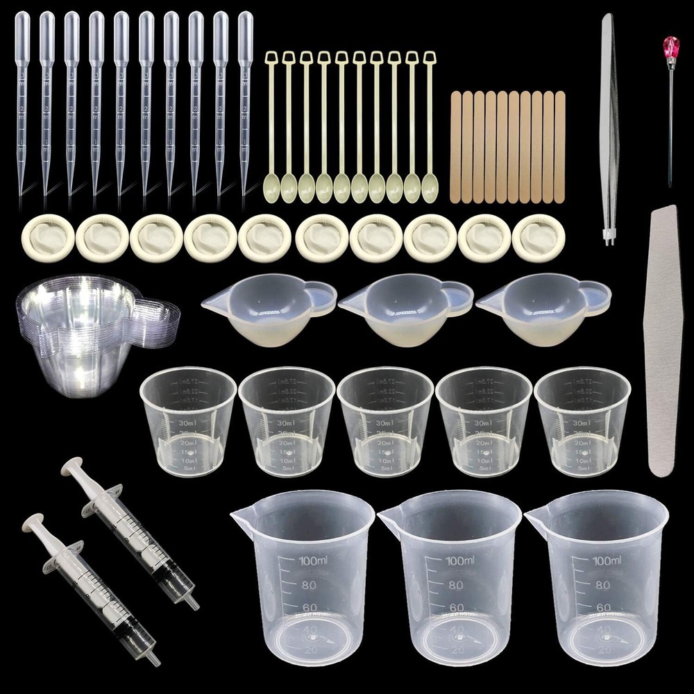 66-Piece Epoxy Resin Craft Kit for Jewelry Making & DIY Projects