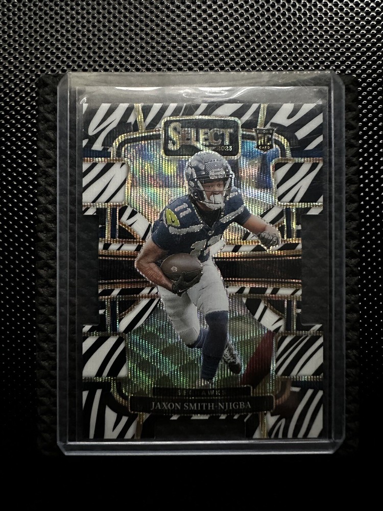2023 Panini Select - Concourse ZEBRA Prizm Die-Cut #87 Jaxon Smith-Njigba (RC)