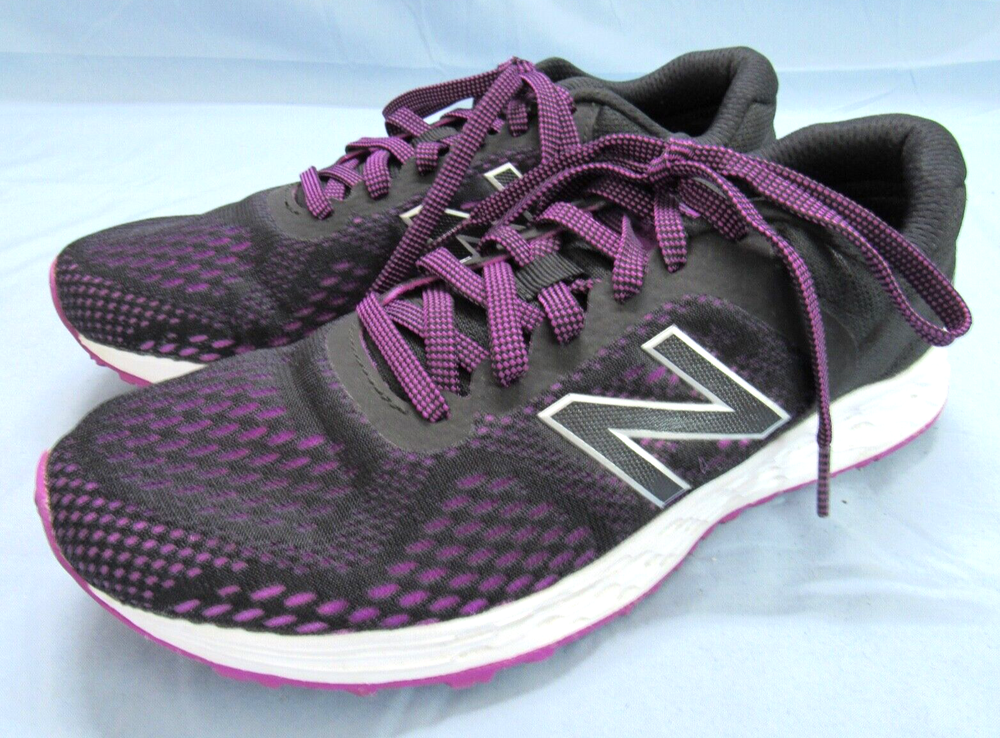 NEW BALANCE Fresh Foam ARISHI V2 Black/Purple MESH Lace-Up RUNNING SNEAKERS Sz 8