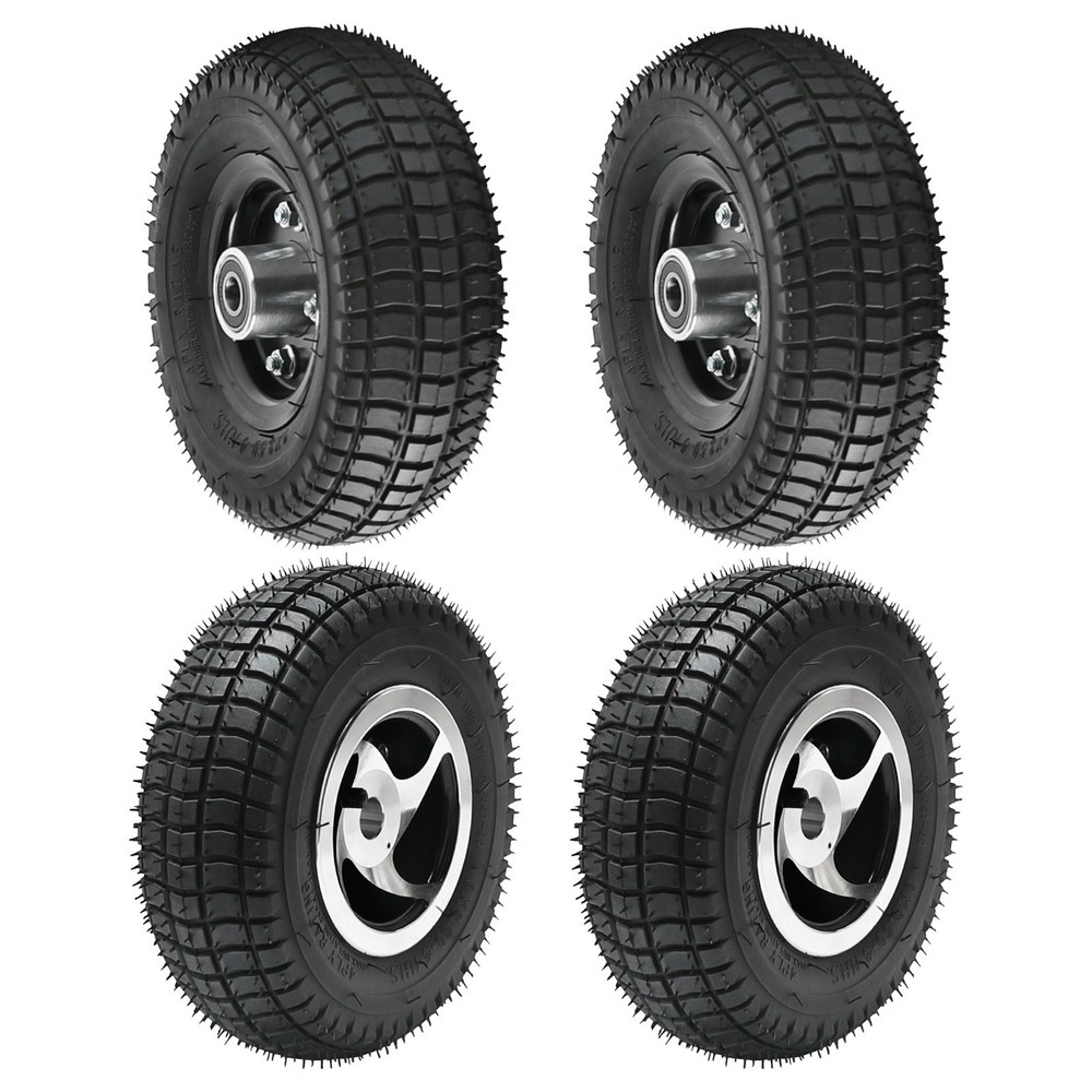 4-Pack 9x3.50-4 Mobility Scooter Wheels with Transaxle