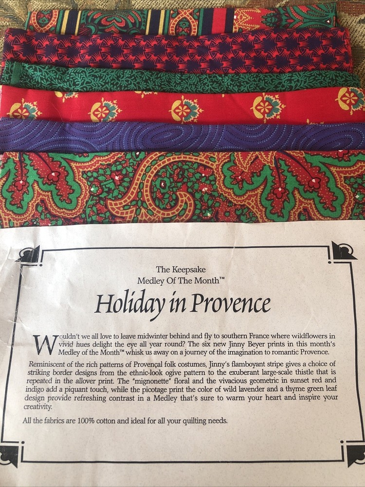 Holiday in Provence Keepsake Fabric Medley Bundle