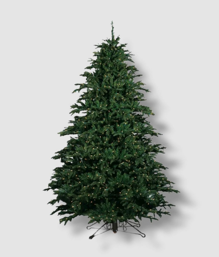 BARCANA Alaskan Deluxe Green Pole Faux Christmas Tree 7.5ft