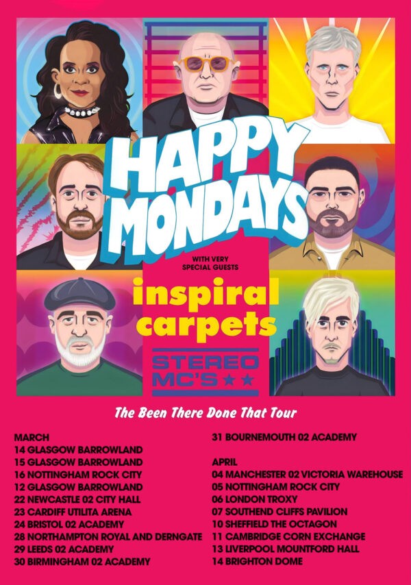 Happy Mondays and Inspiral Carpets The Been There Done That 2024 Tour No Frame