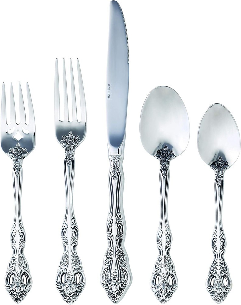 Oneida Michelangelo 45 Piece Fine Flatware Set, Service for 8, 18/10 Stainless