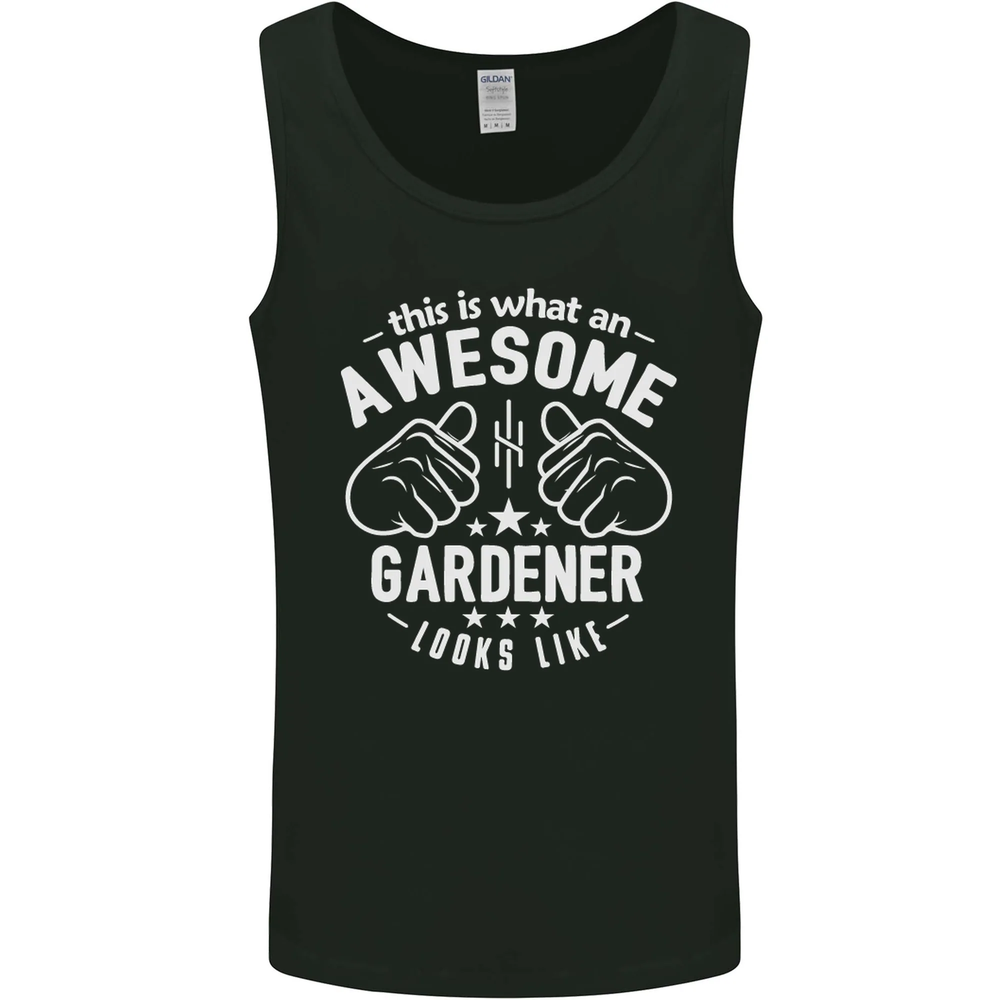 Awesome Gardener Graphic Mens Vest Tank Top