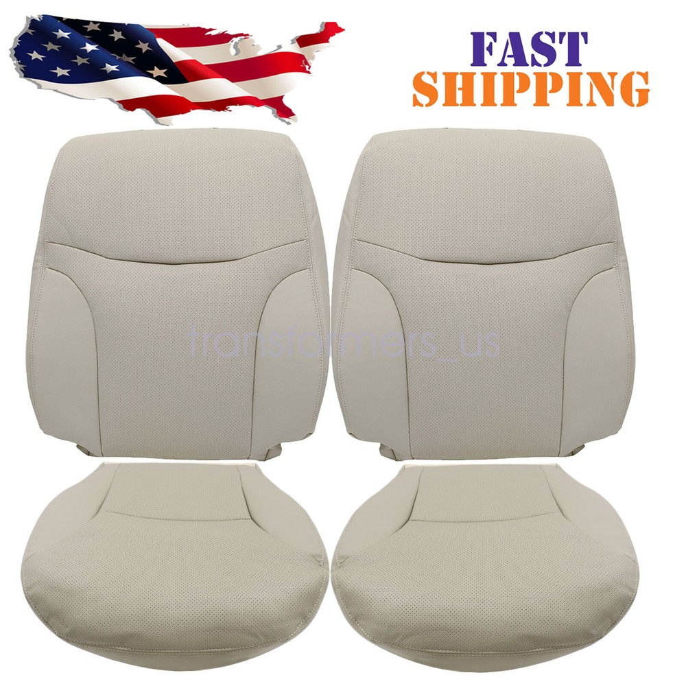 Driver & Passenger Bottom-Top Seat Cover Tan For 2002-2006 Lexus ES300 ES330