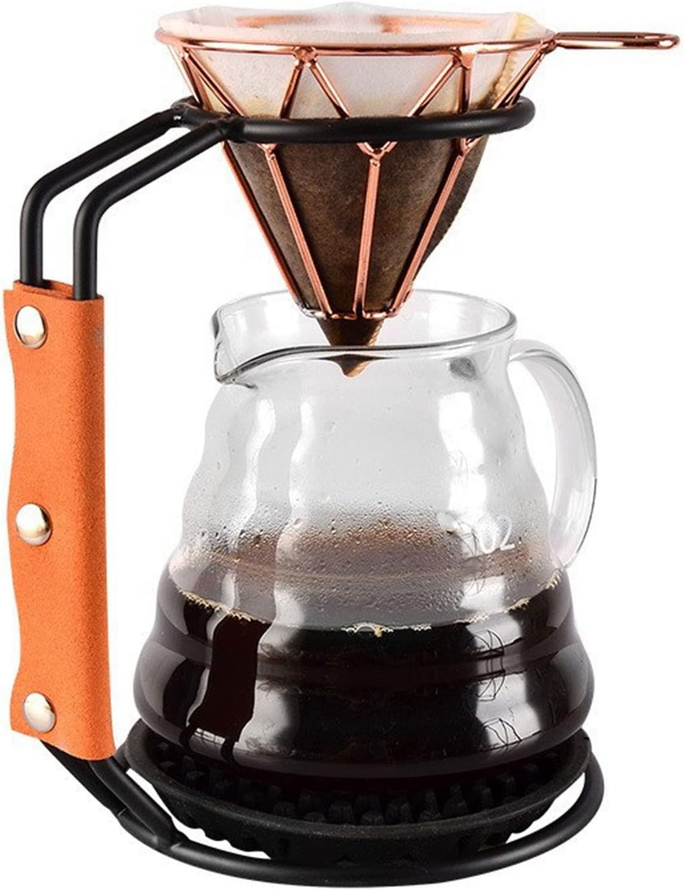 Iron Pour Over Coffee Maker Stand with Dripper Rack