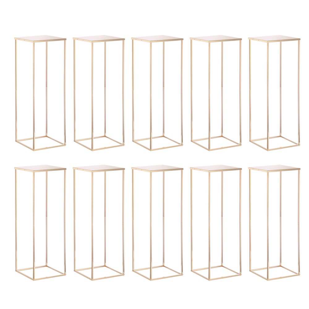 10Gold Iron Column Flower Stand Wedding Party Backdrop Decor Vase Floor Rack