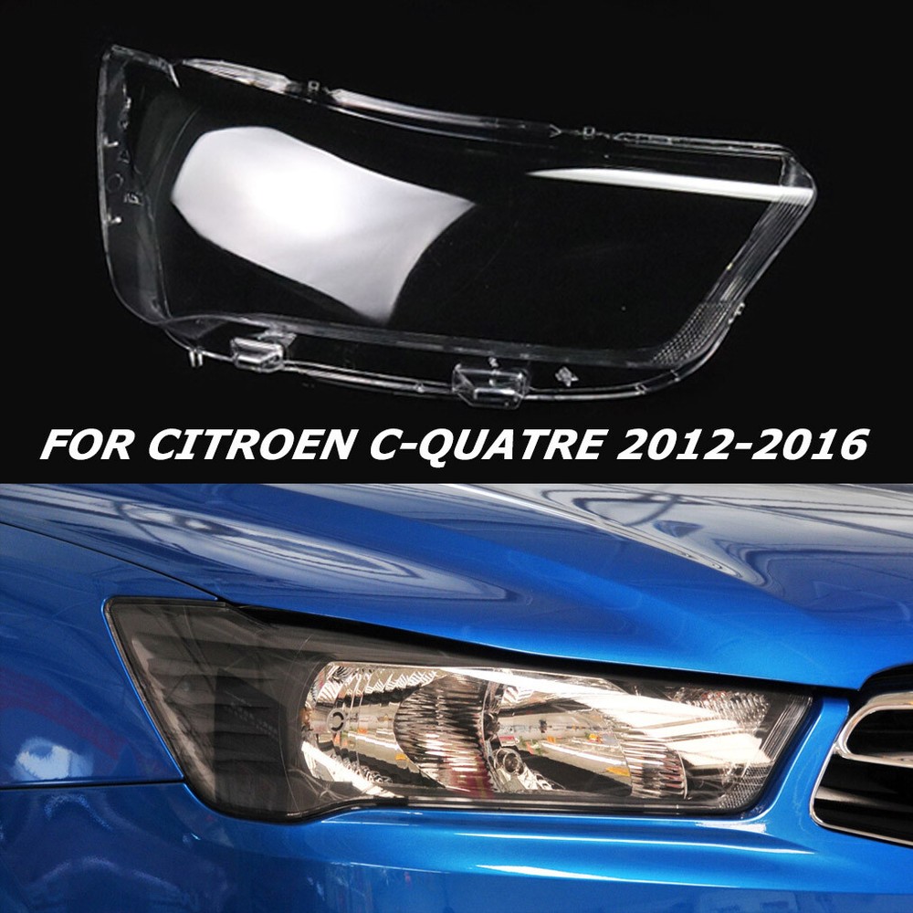 1pc Headlight Lens Clear Cover Replacement For Citroen C-Quatre 12-16 Right
