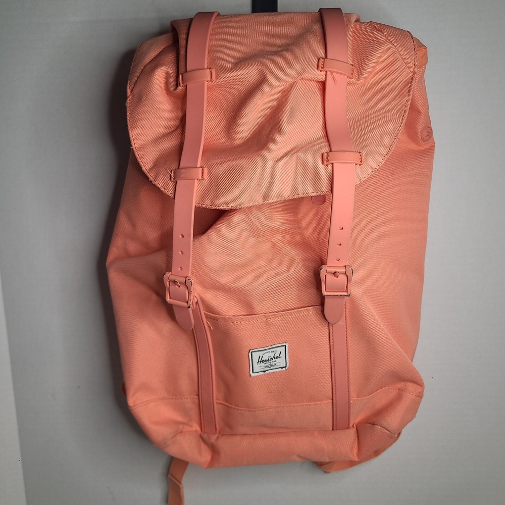 Herschel “Little America Mid” Backpack with 13 inch Laptop Sleeve Peach Salmon