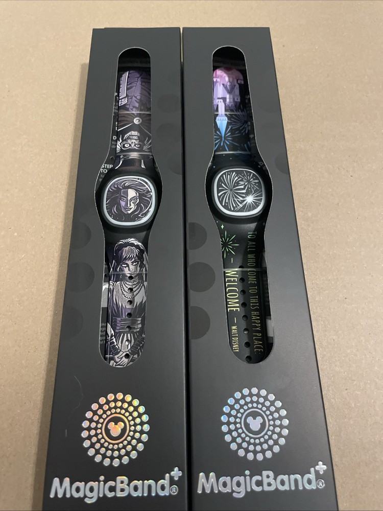 *Set Of Two!* Disney Haunted Mansion And Cinderella’s Castle MagicBand Plus!