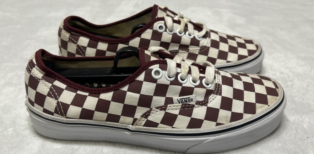 Vans Women’s Shoes Size 8 Red White Skate Low Top Canvas Lace Up Off The Wall