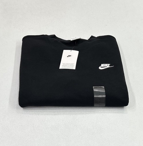 Nike Mens Black Crewneck Long Sleeve Pullover Sweatshirt Size L