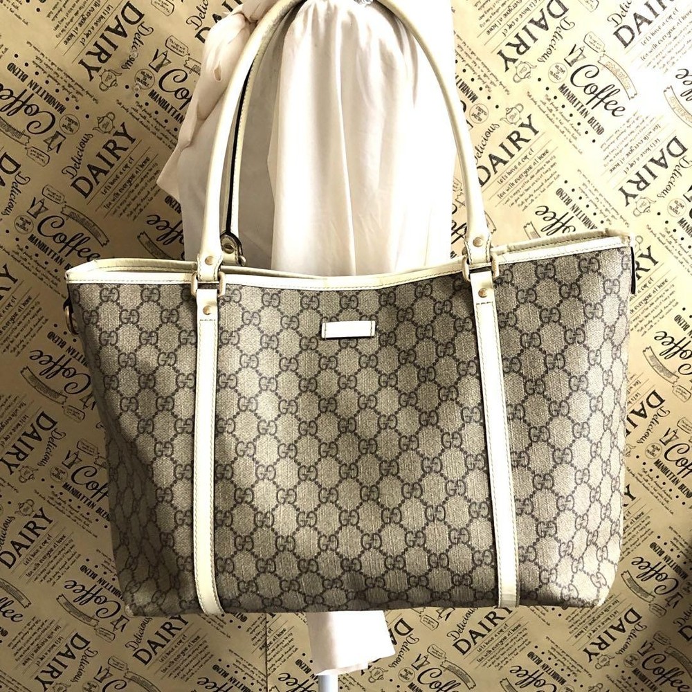 Gucci GG Supreme Tote Shoulder Bag Business Formal FP387 New  