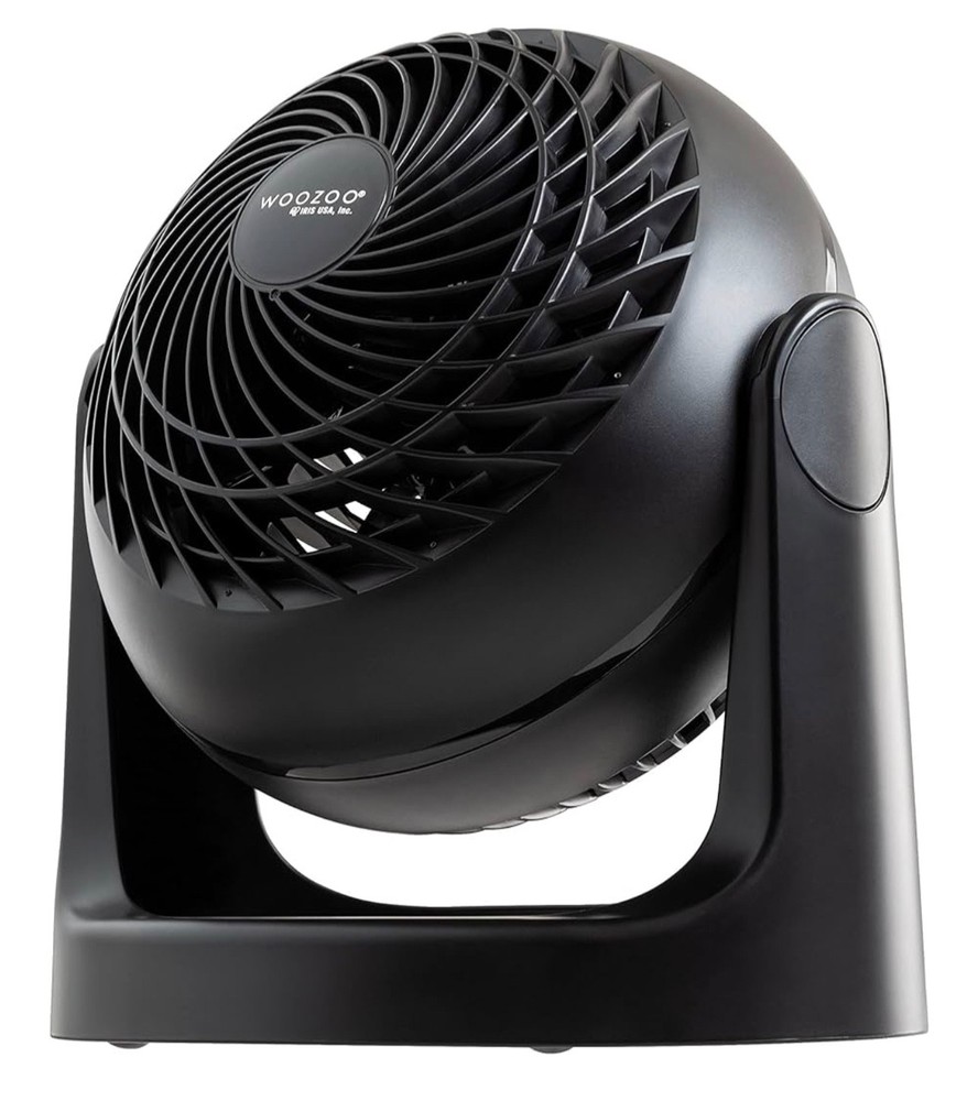 IRIS USA WOOZOO Desk Fan, Air Circulator, 3 Speeds, 52ft Max Air Distance, 360°