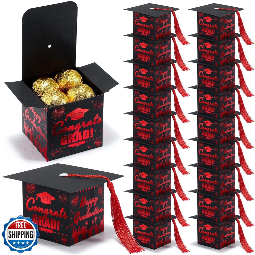 KPOSIYA 32pcs Class of 2025 Graduation Cap Gift Box Set with Tassel