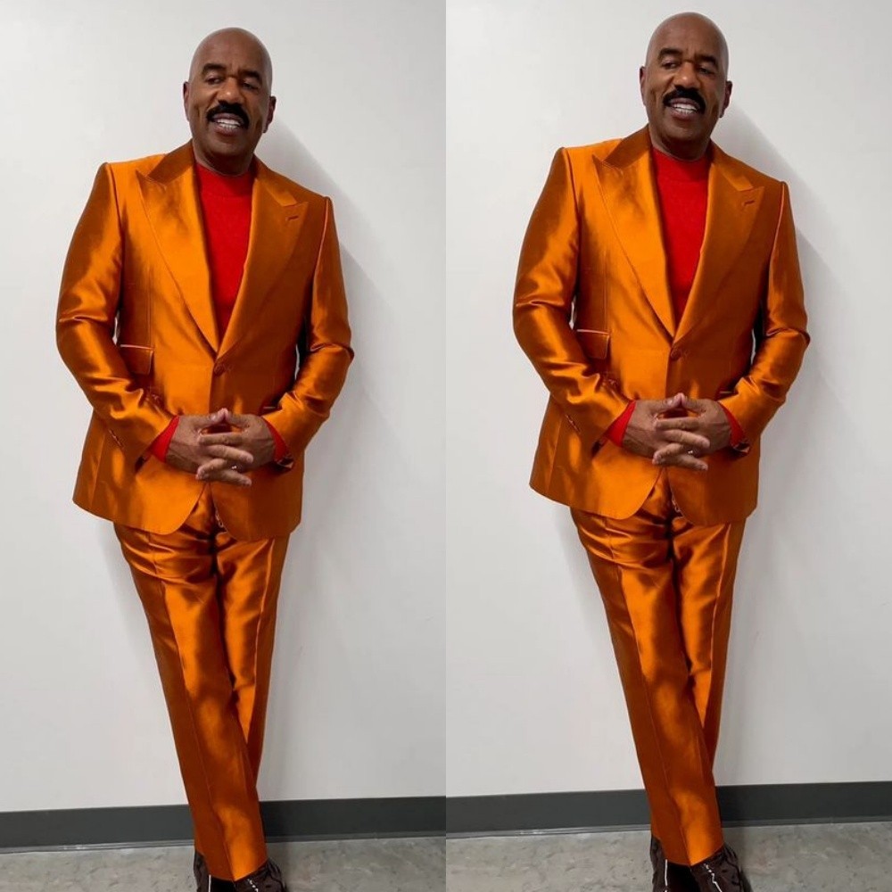 Fashion Silk Satin Men Suit Wide Peak Lapel Prom Tuxedo 2 Pcs Formal Blazer Pant