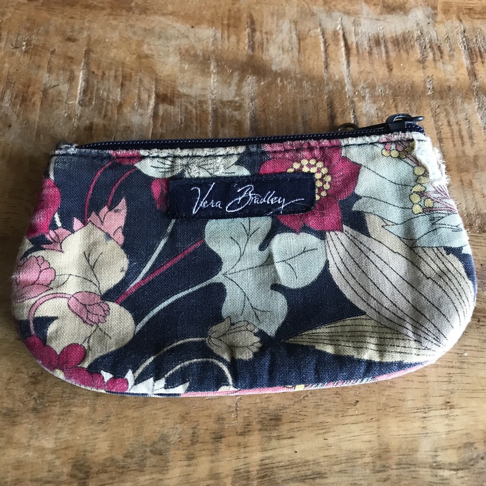 Vera Bradley Floral Zipper ID Card Holder and Coin Purse  