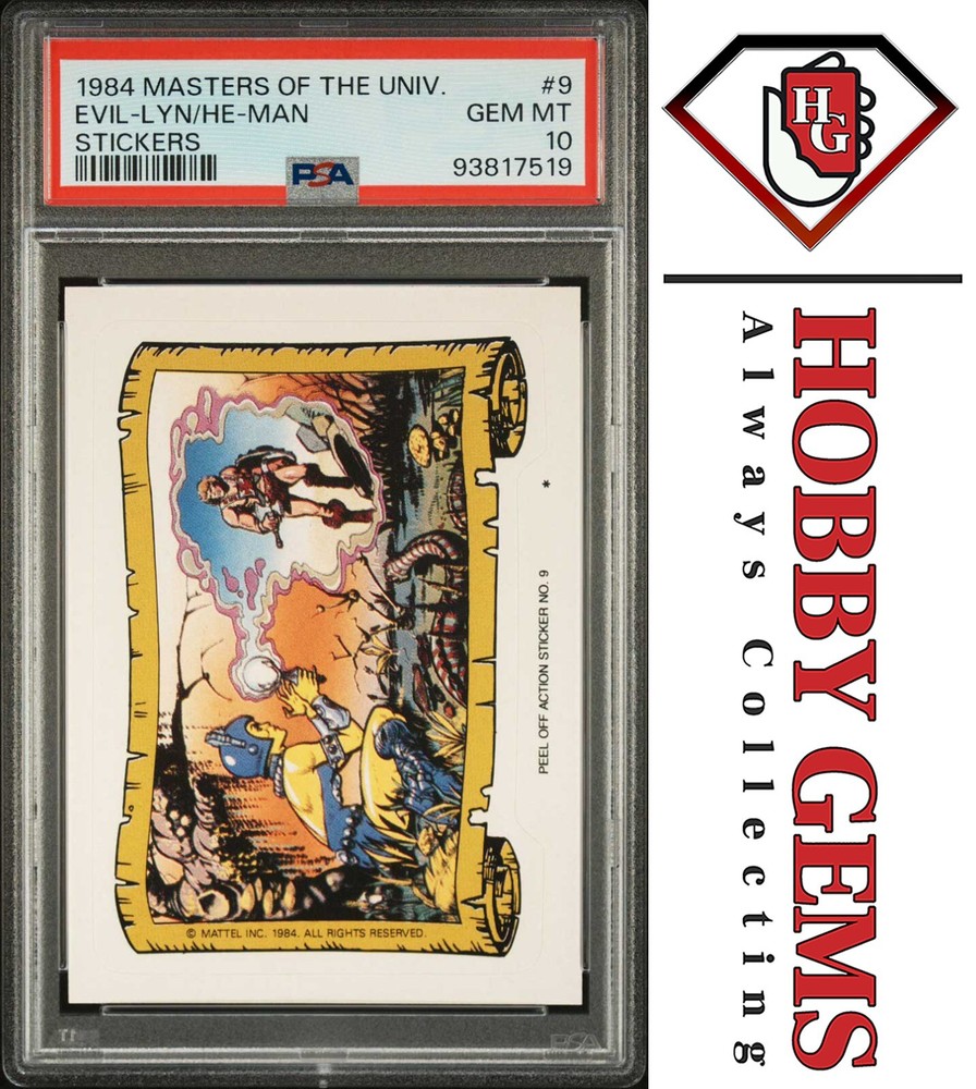 EVIL-LYN & HE-MAN 1984 MOTU Sticker PSA 10 Graded C6 #9