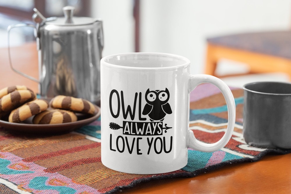 Romantic Owl Always Love You Funny Coffee Mug Valentine Gift for Boyfriend