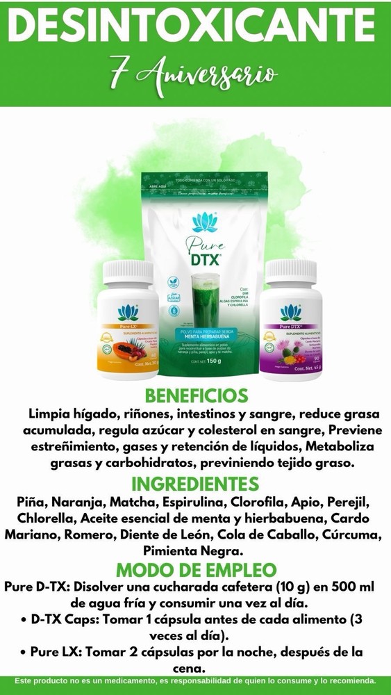 Puré Health Detox Kit.   Limpia Todo tu organismo