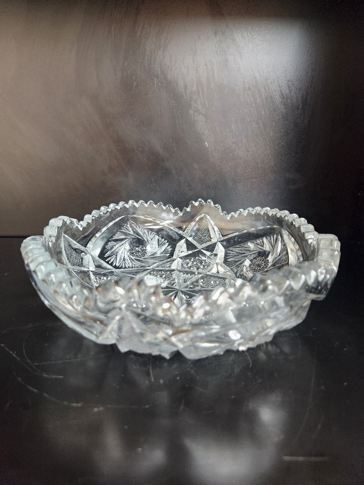 Antique ABP Brilliant Cut Glass Candy Dish 1876-1915  