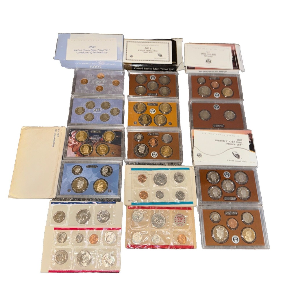 Lot Of United States Proof Sets, Key Years, Over 60 Coins!