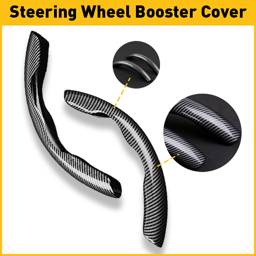 Carbon Fiber Non-Slip Steering Wheel Cover Universal Fit 37-38cm