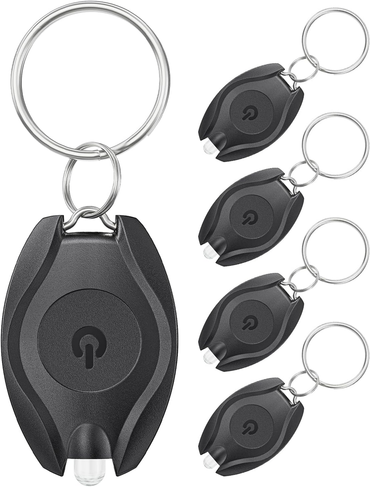 5-Pack Ultra-Bright 14-Lumen Mini LED Keychain Flashlights Portable Lights