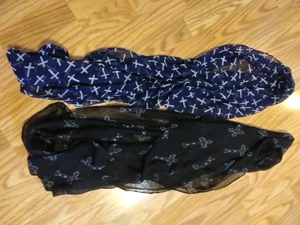 2 Christian Infinity Scarves. Lightweight. GUC