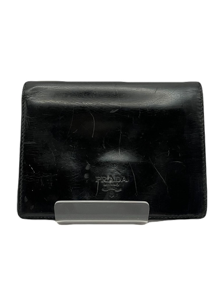 PRADA Fold Wallet in Black Preowned Style E1204-7