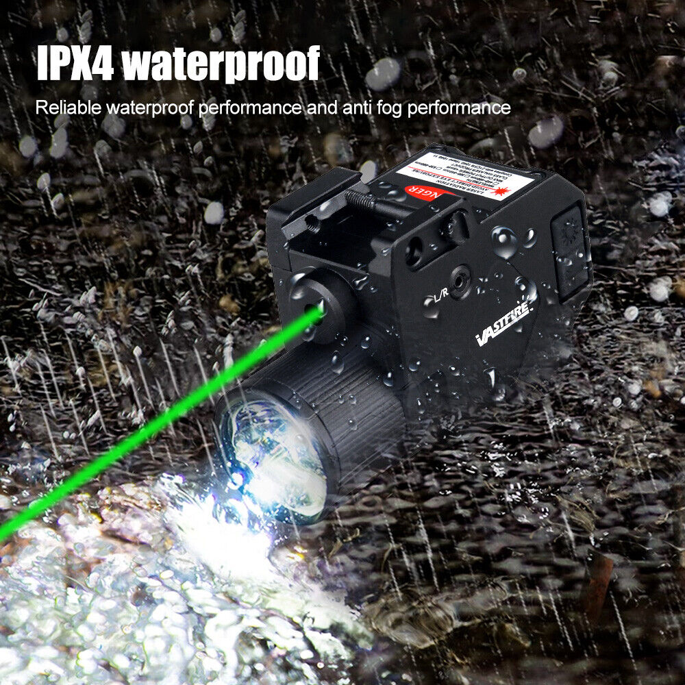TACTICAL GREEN LASER LIGHT COMBO 1000 LUMEN LED FLASHLIGHT PISTOL GUN X5