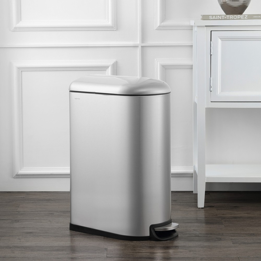 happimess HPM1009-TRASH-CAN Roland 9.8 Liter ABS - Chrome