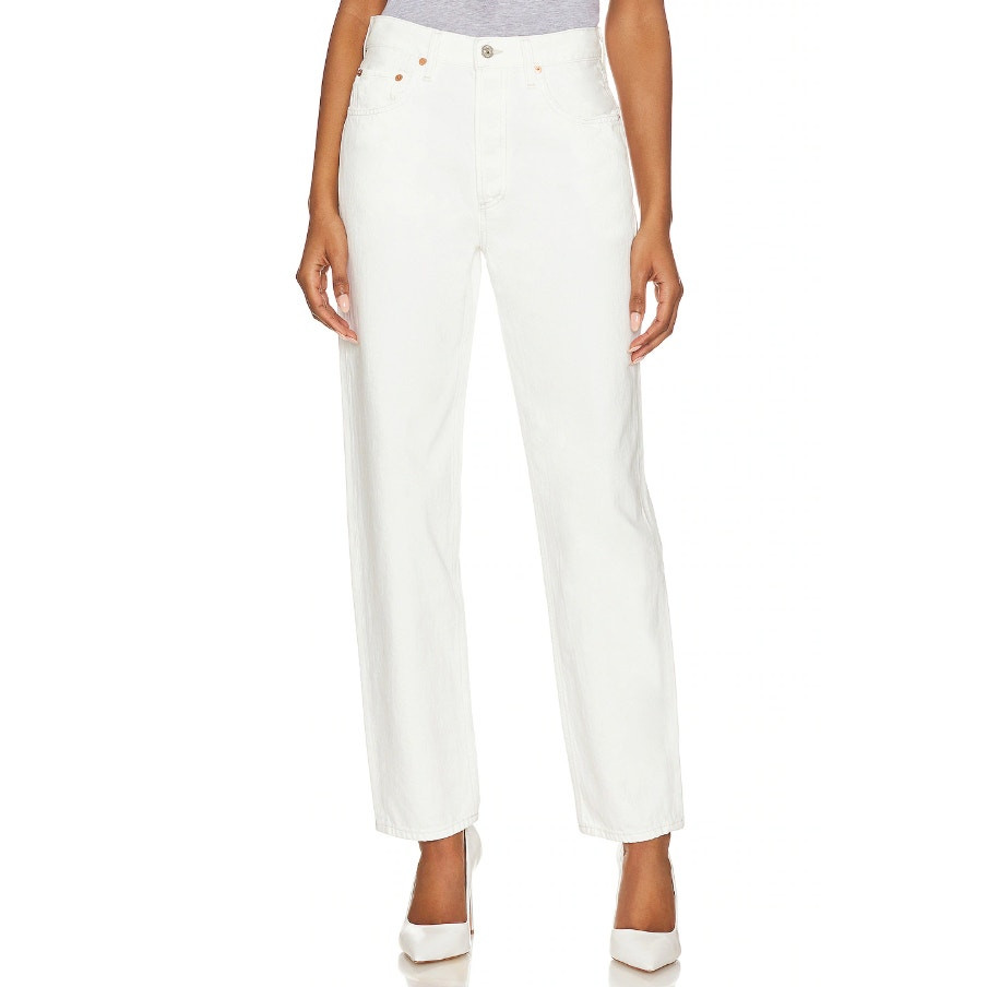 NWT Citizens of Humanity Women's Size 27 Devi Low Slung Baggy Taper White Jeans