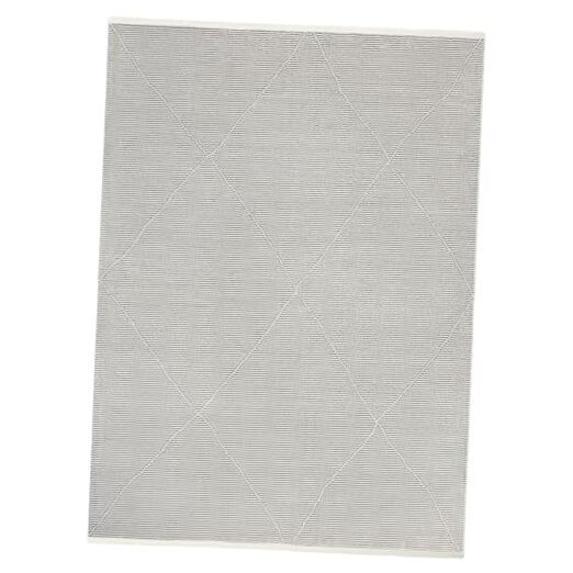 Tretta Contemporary Grey Diamond Plush High-Low Texture Area Rug