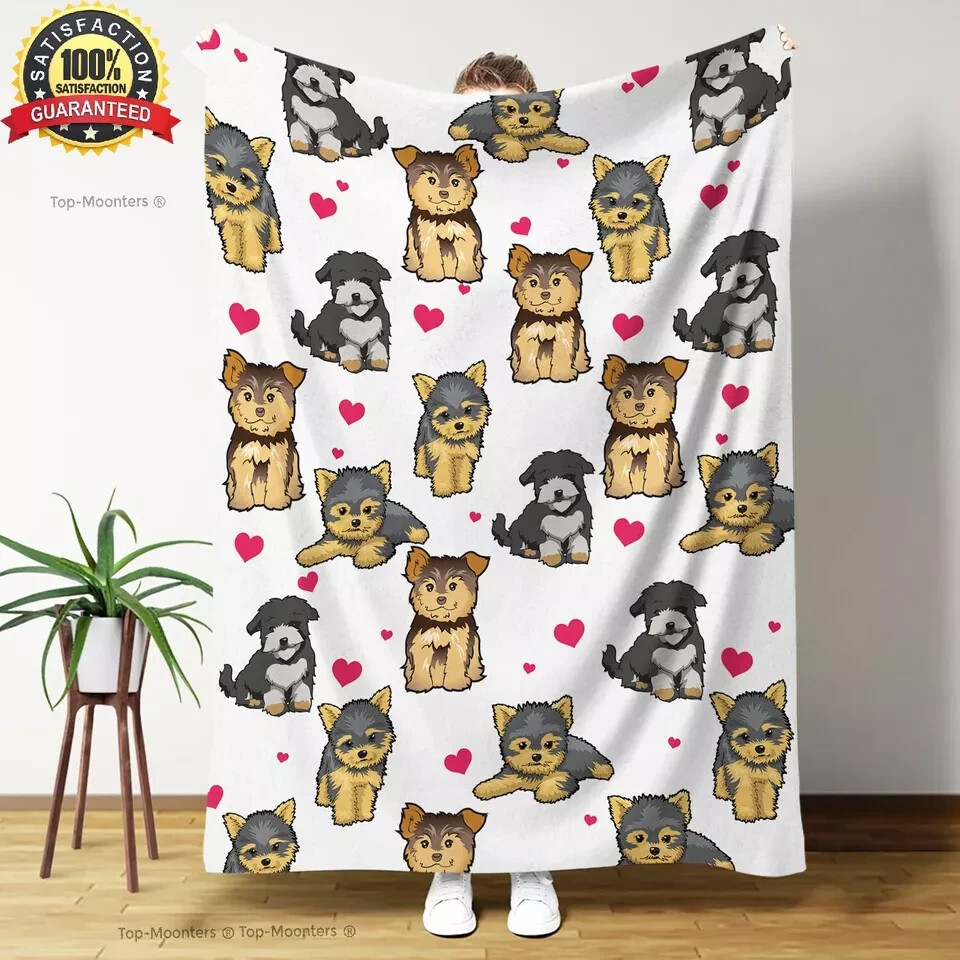Cozy Yellow Dog Fleece Blanket - Perfect Gift for Dog Lovers