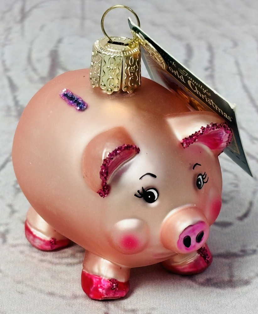 Old World Christmas Ornament Merck Piggy Bank