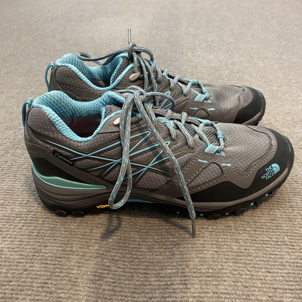 The North Face Hiking Shoes Womens Size 7 Gray Gore-Tex Vibram Trail Outdoor