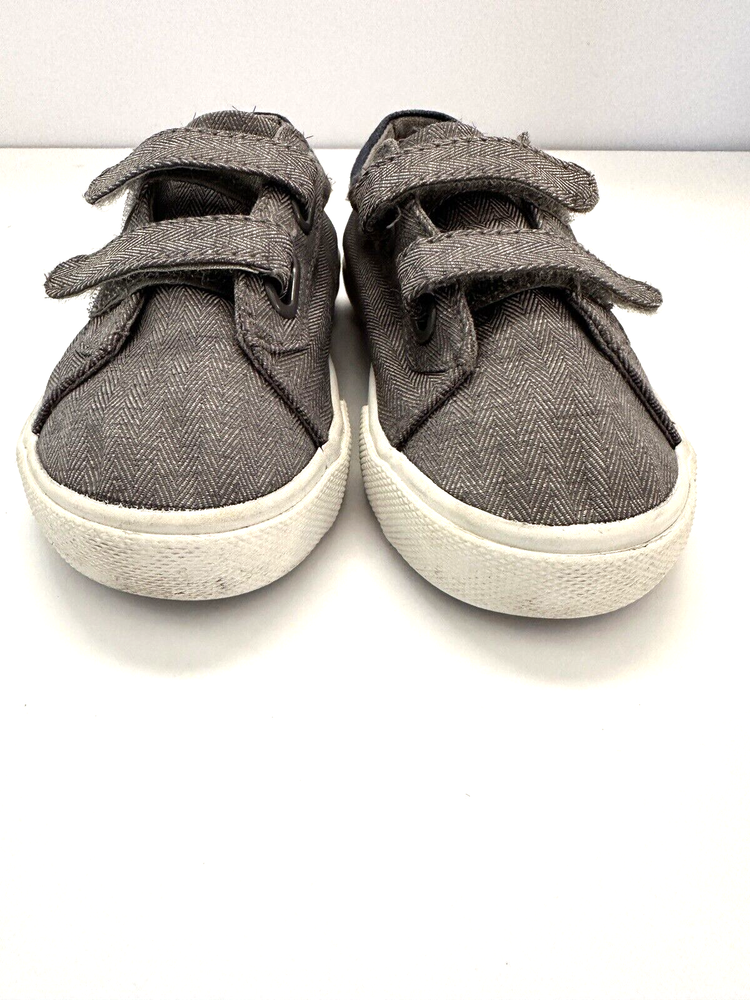 Kids Youth Dark gray Polo Ralph Lauren Shoes Sneakers Canvas Casual sz8