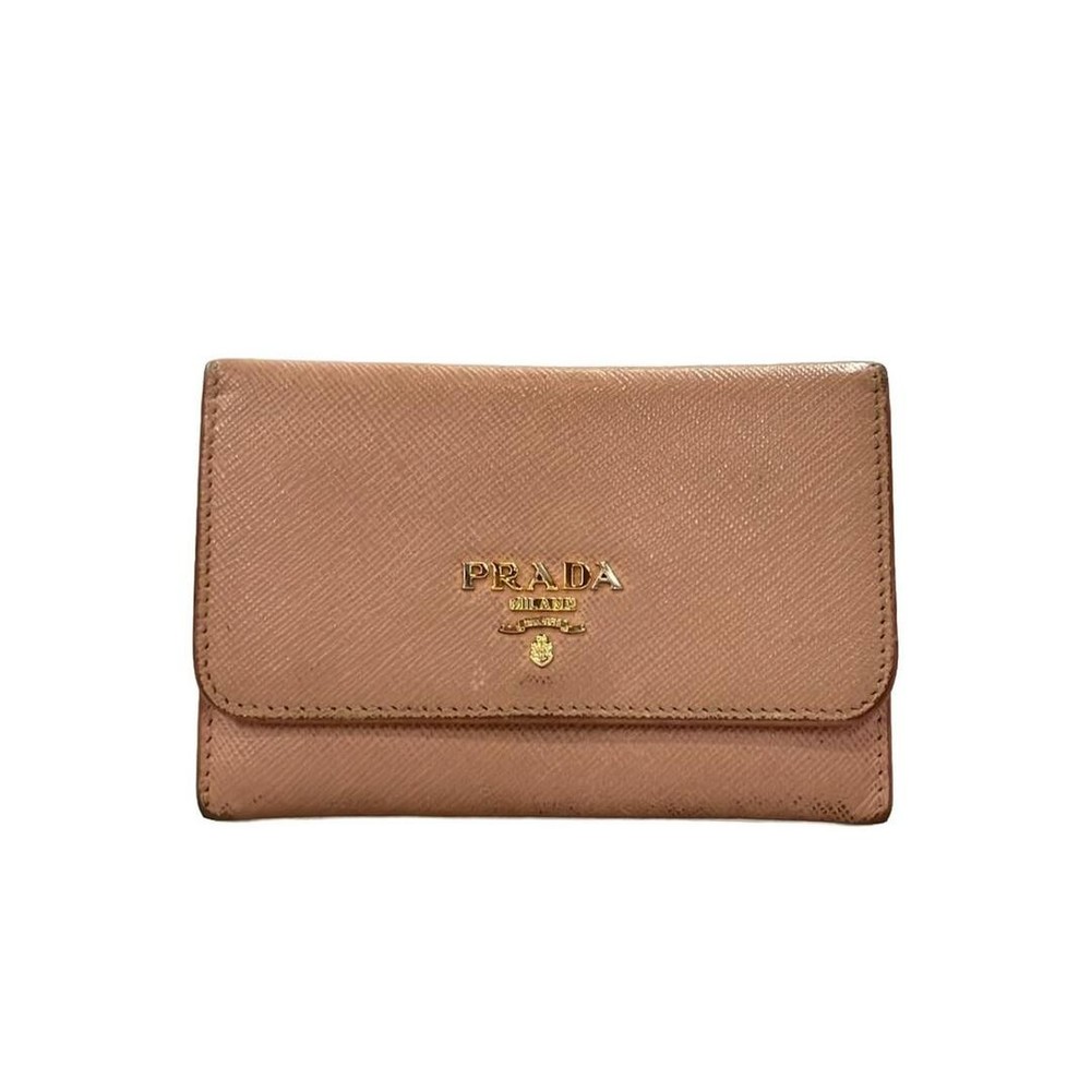 Prada Card Case for Ladies with Logo Paint Peeling Damage