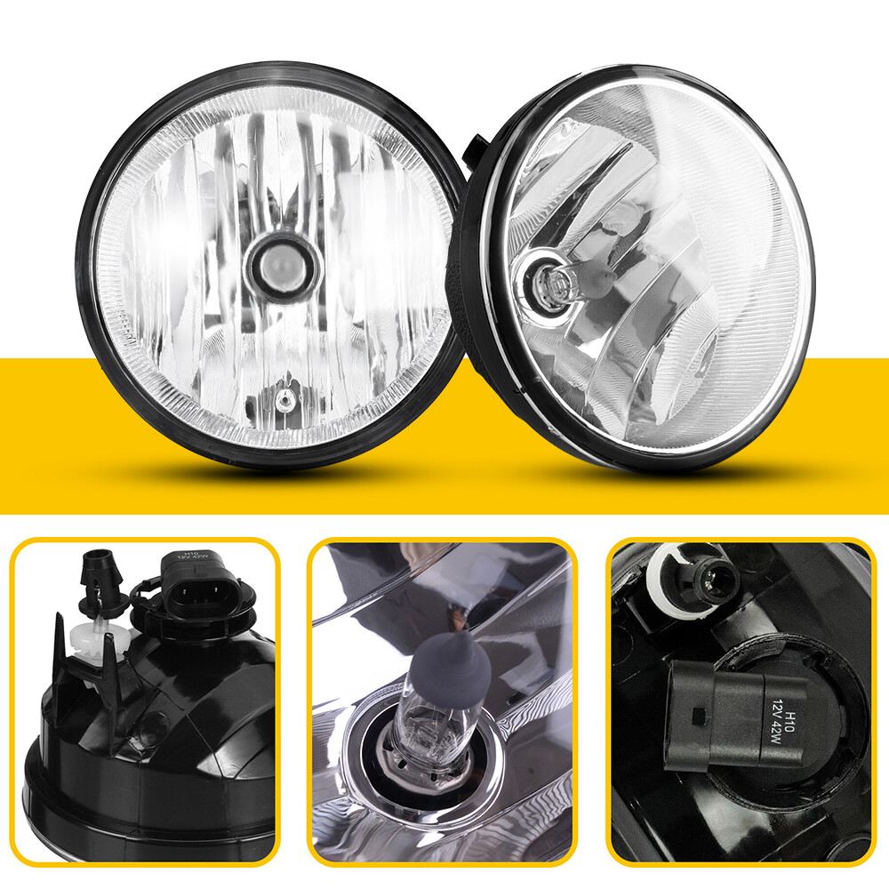 2x Front Light Fog Bumper Lamp Assembly for 81210AA030 Tacoma w/ H10 Halogen