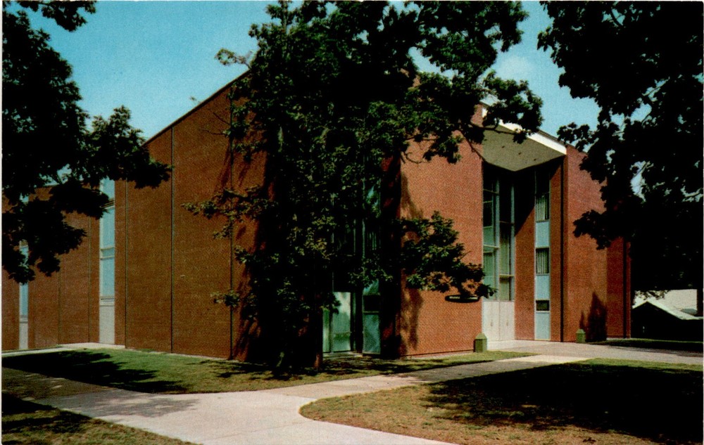 Frank J. Miller, Monroe Auditorium, Lenoir Rhyne College, Hickory, Postcard